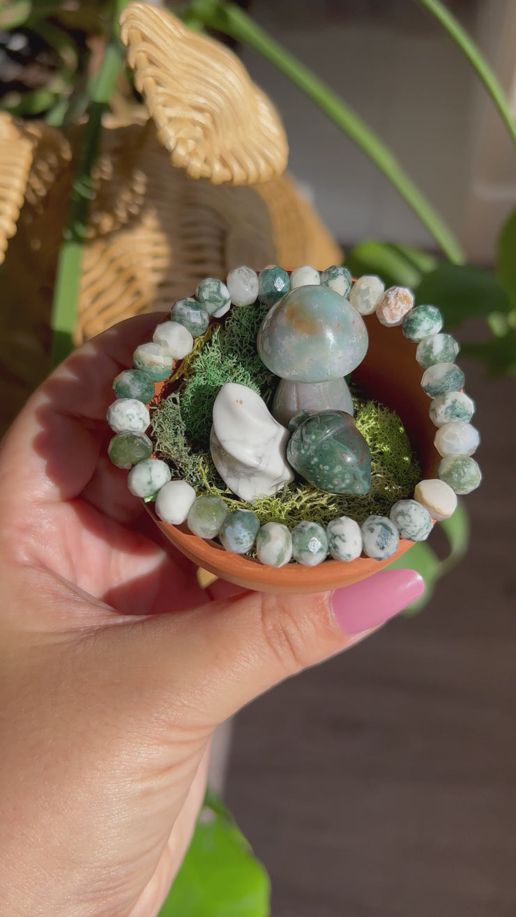 Amazon.com: Natural AAA Tree Agate Bracelet Natural Crystal Stone 8 mm Beads  Bracelet Round Shape for Reiki Healing and Crystal Healing Stone (Color :  Multi): Clothing, Shoes & Jewelry